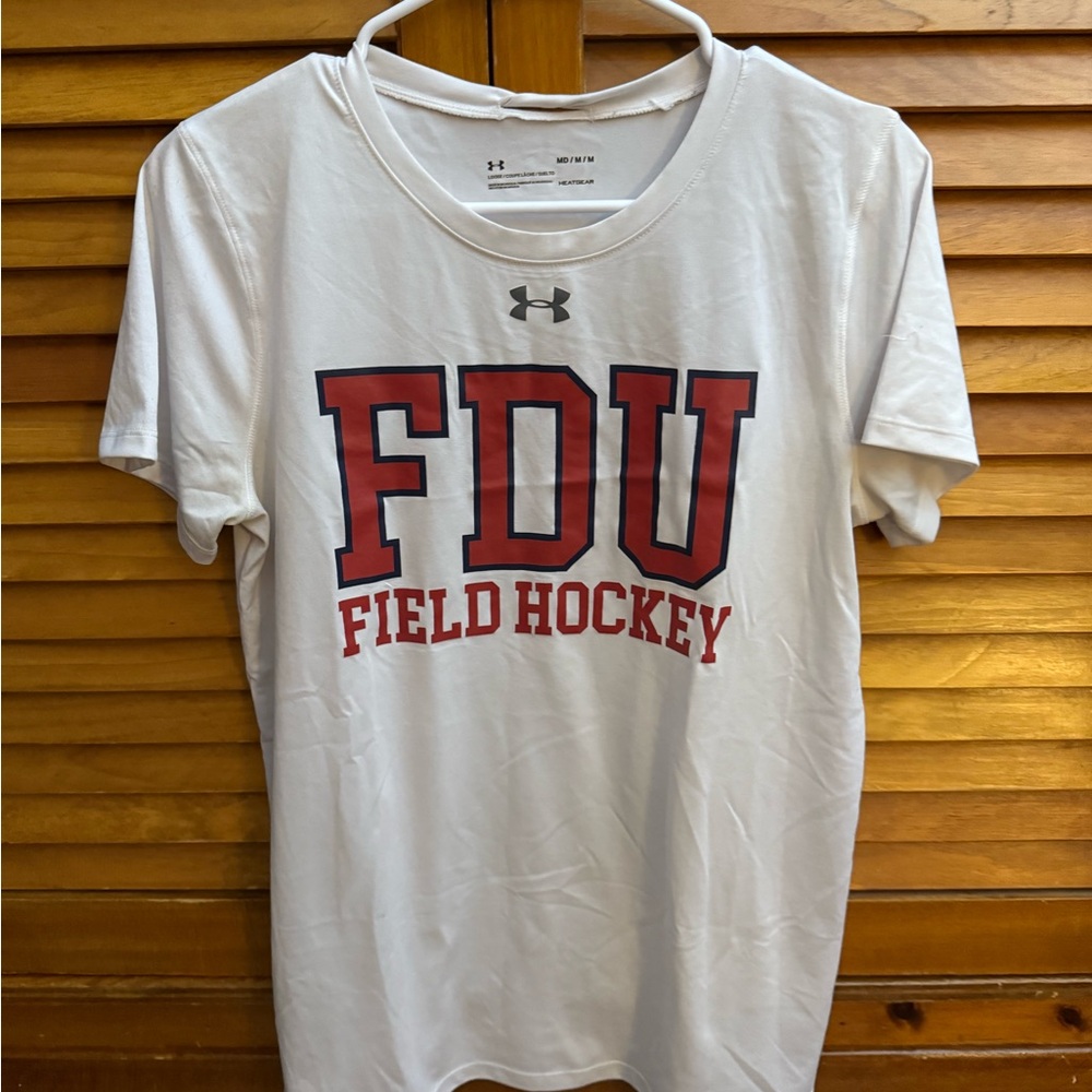 Under Armour White FDU Field Hockey Tee